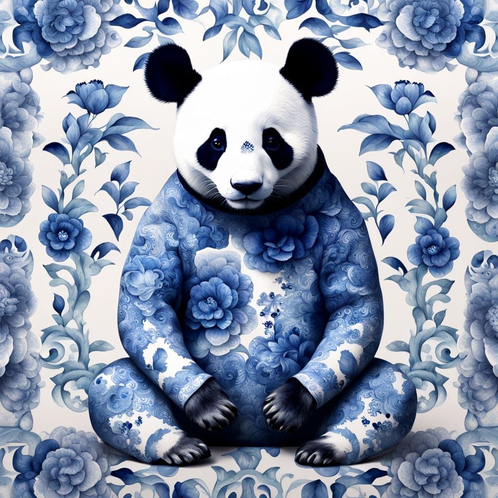 Delftware panda