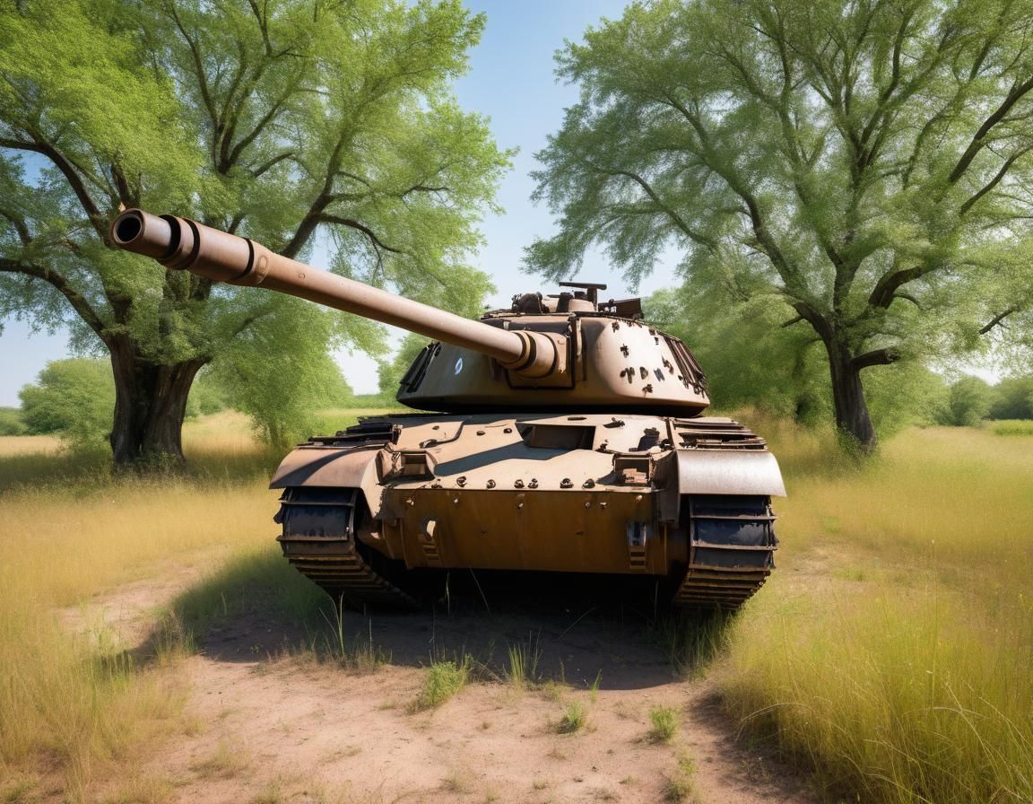 Abandoned M60 Tank in Overgrown Field