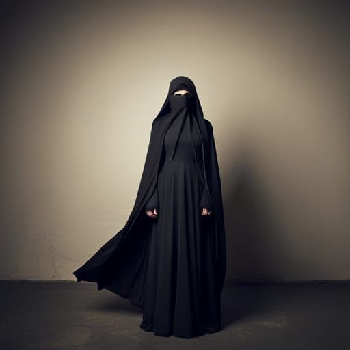 Woman in Niqab with Glasses in Natural Setting
