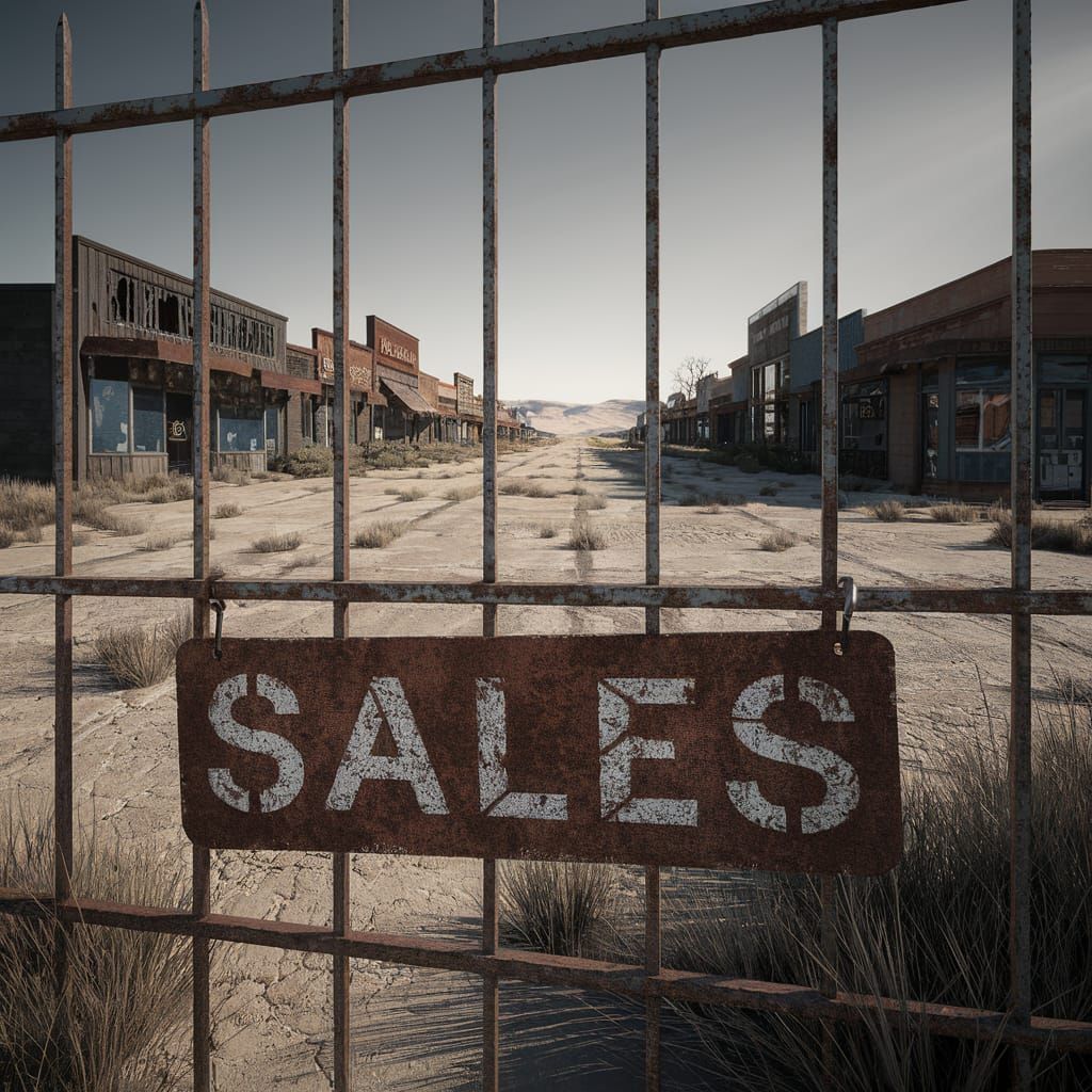 Abandoned Sales Town in Ultra-Realistic Photography