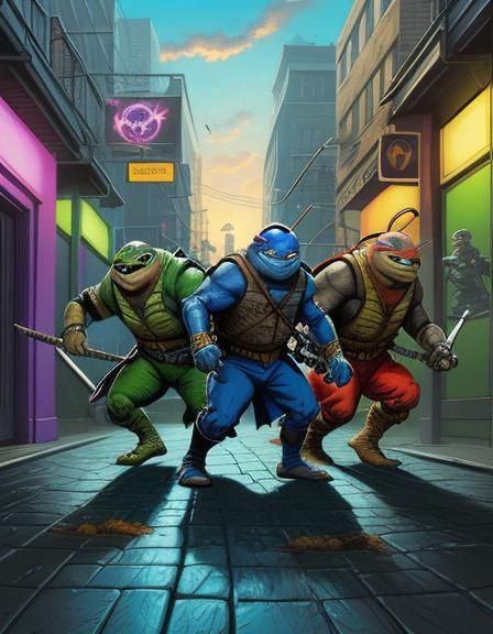 Ninja Turtles Emerge: Comic Book Art