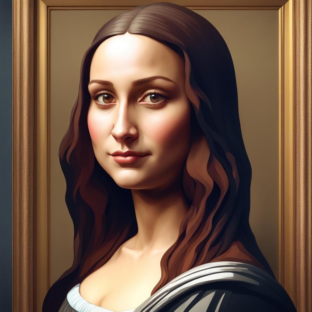 Mona Lisa in Disney Pixar Style