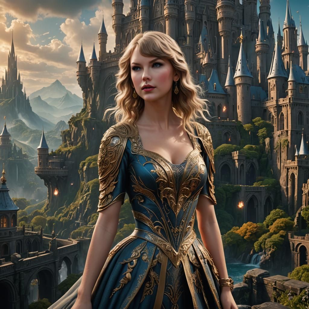 Taylor Swift: Detailed Matte Painting in Fantasy Style