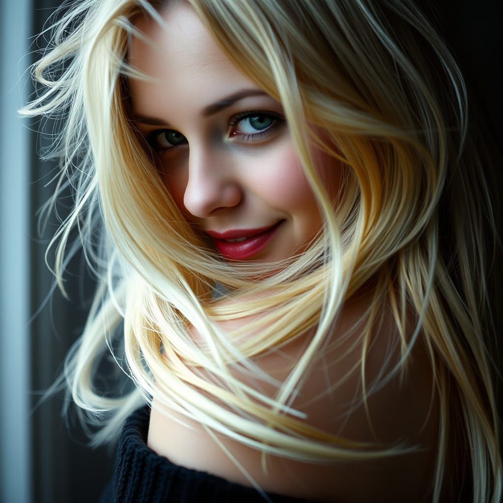 Sensual Icelandic Woman in Moody, High-Contrast Lighting