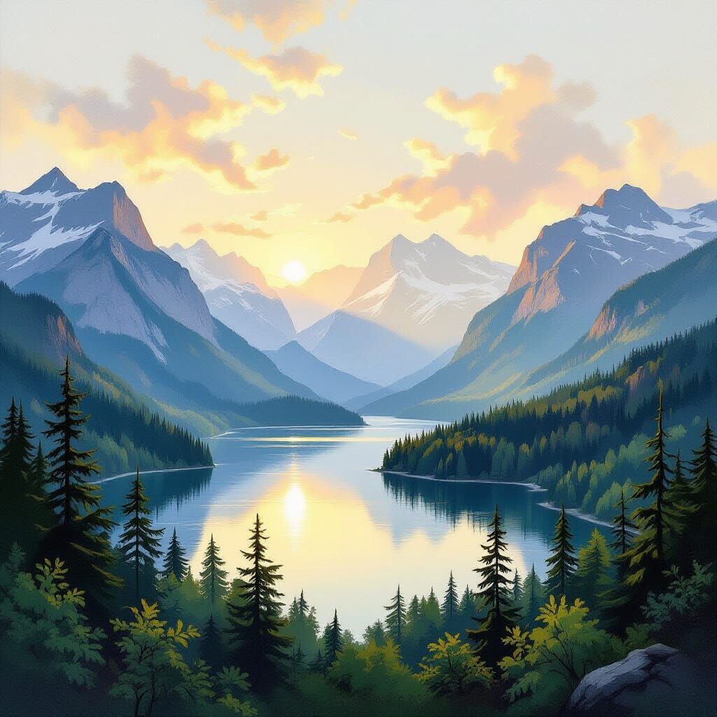 Misty Landscape of Northern Cascades National Park