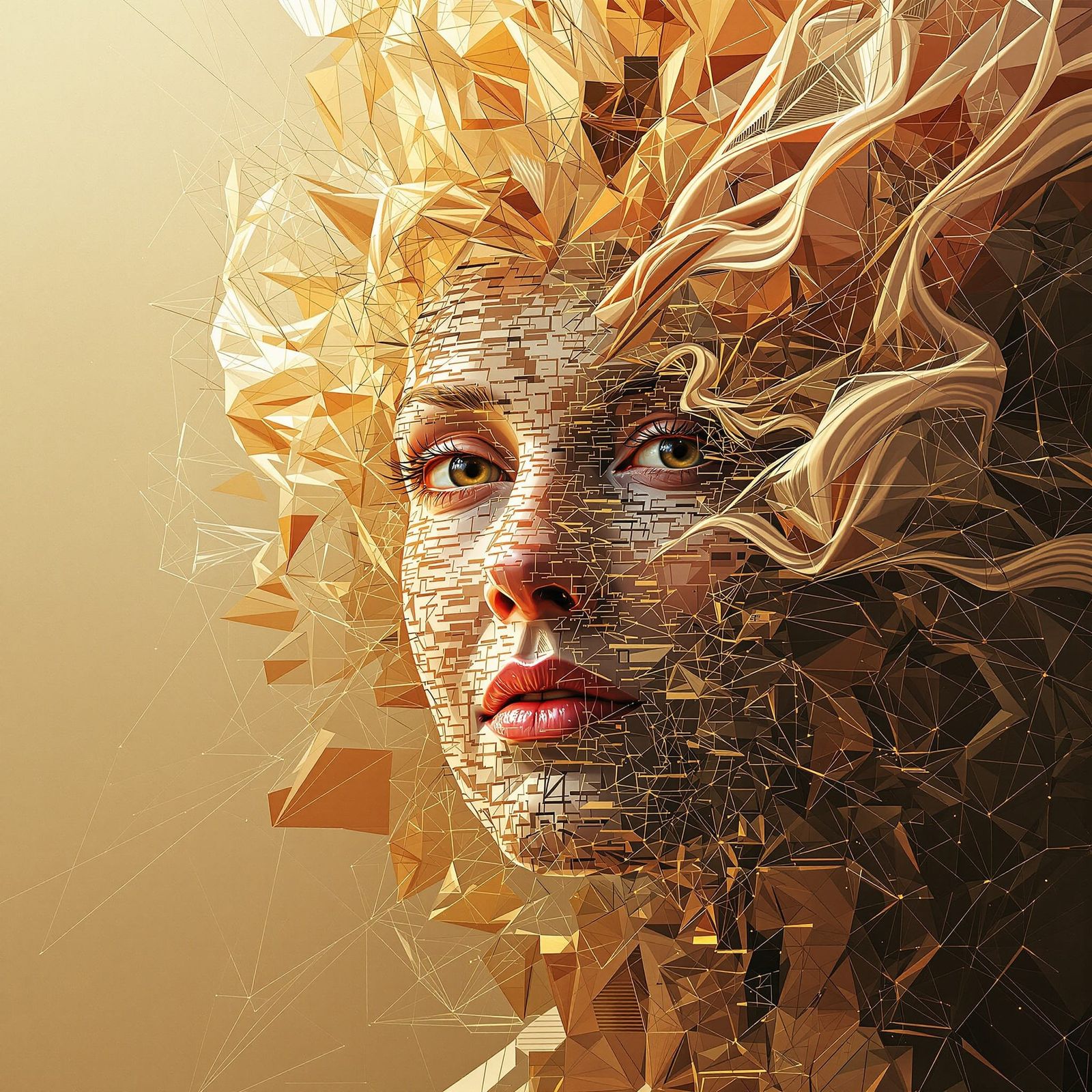 Grandmother Portrait Blends Digital Abstraction and Cosmic P...