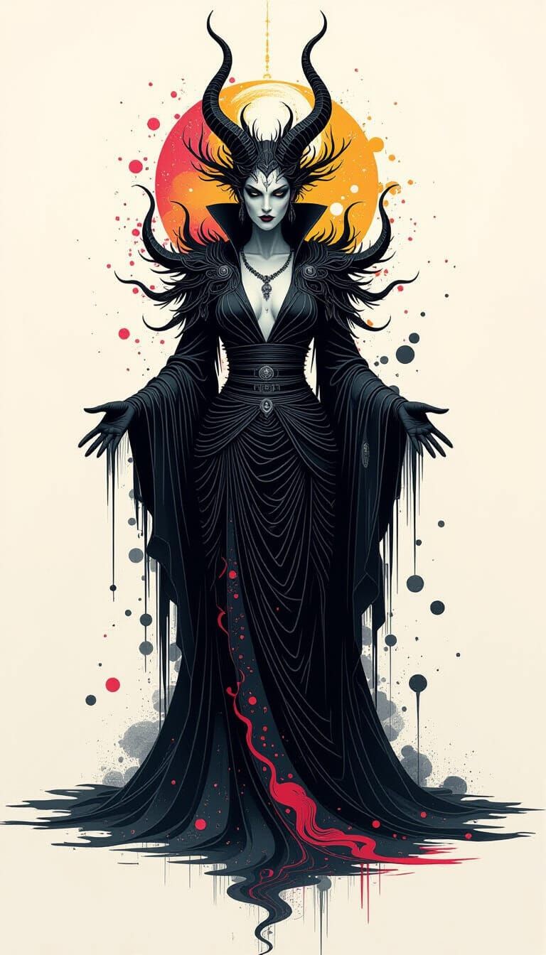 Ethereal Demonic Creature Portrait in Dark Fantasy Style