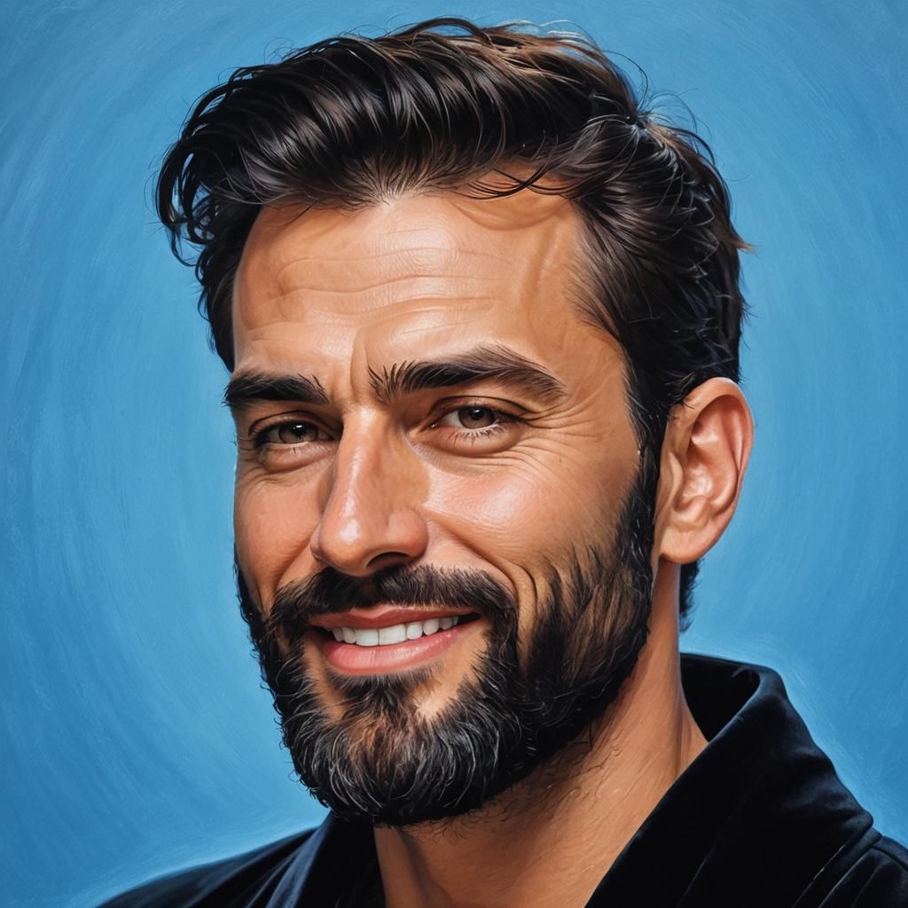 Velvet Bathrobe: Hyper-realistic Portrait in Persians Oils