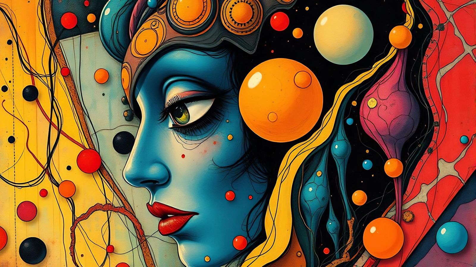 Abstract Art in a Surreal Style