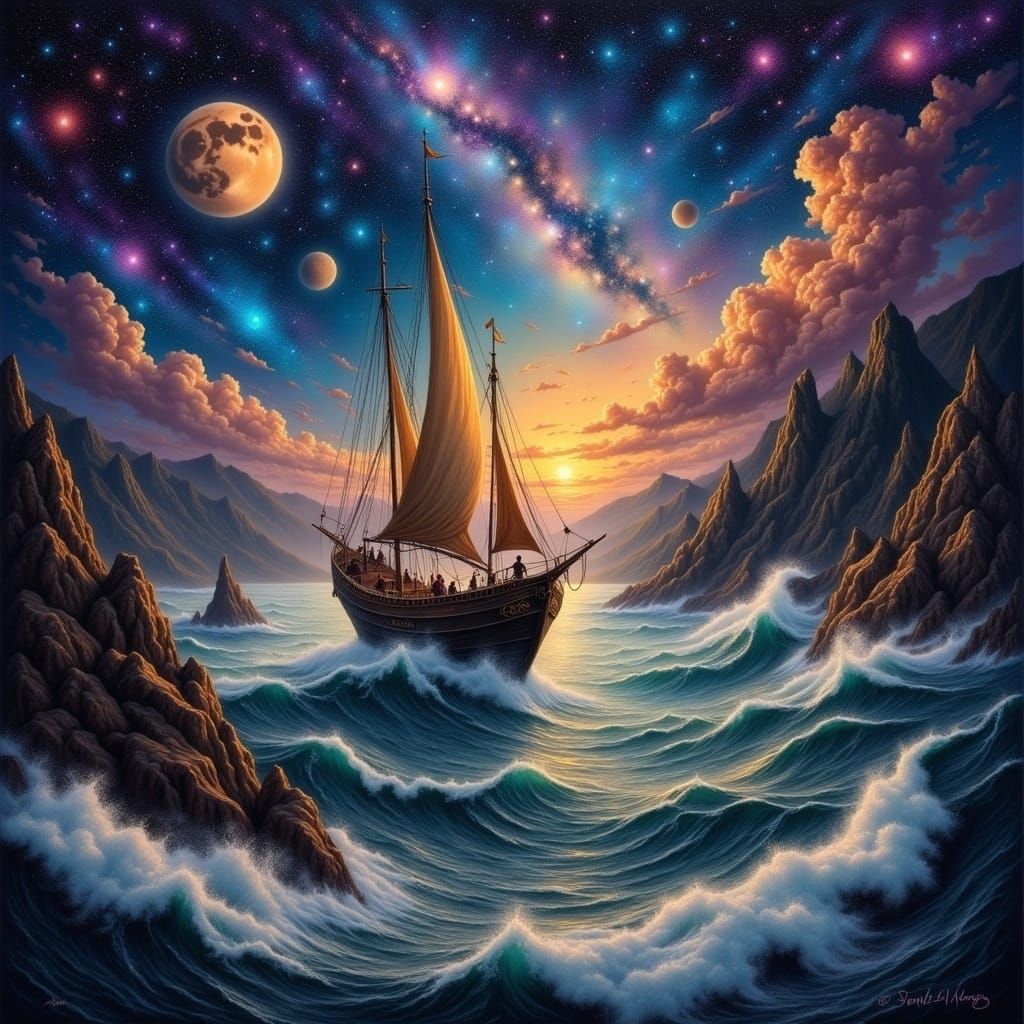 I set a course just east of Lyra,
And northwest of Pegasus,
...