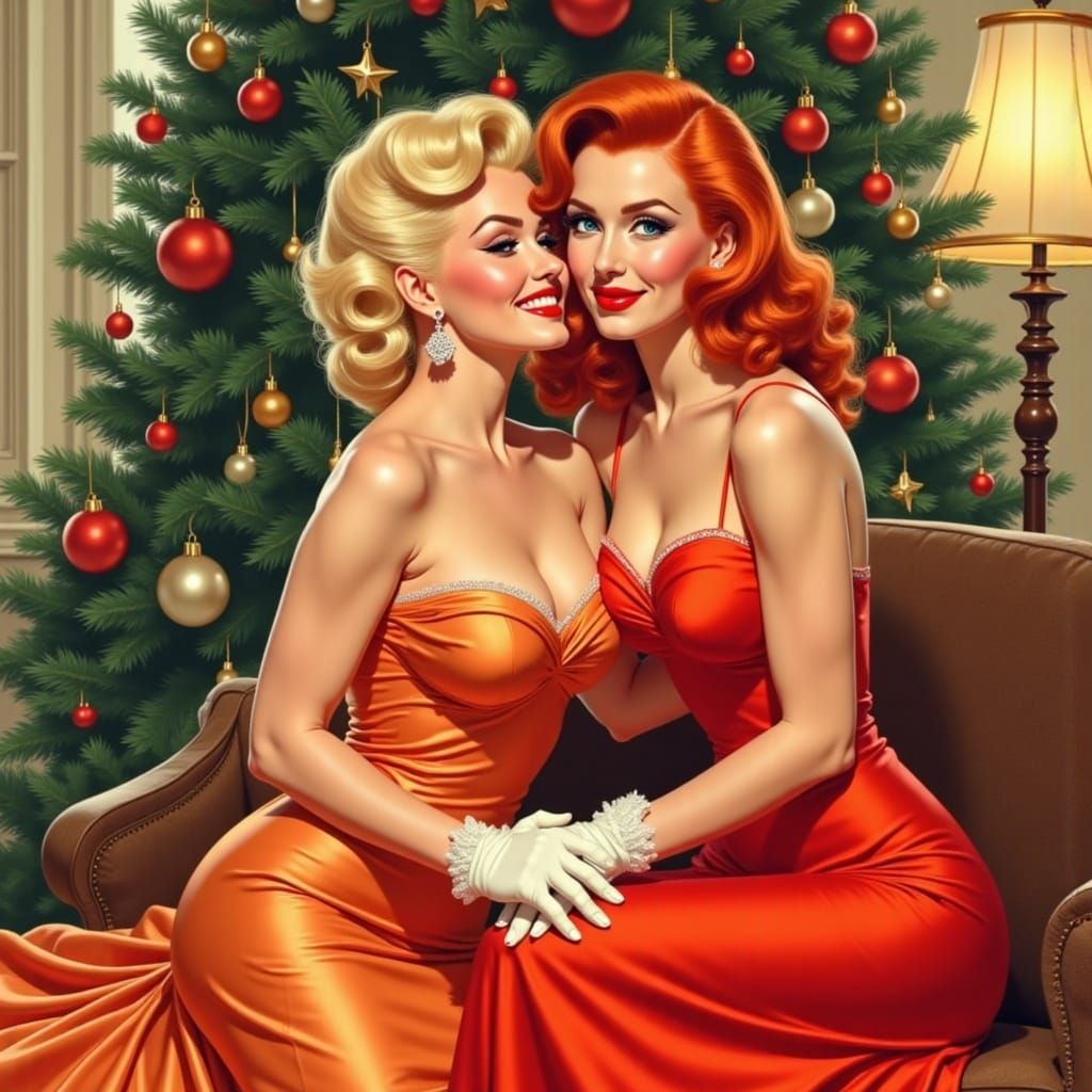 Glamorous Holiday Pin-Ups: Marilyn Monroe and Catherine Bell