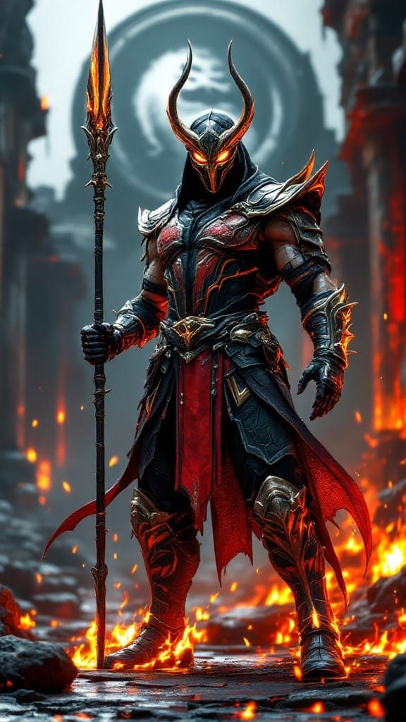 Epic Mortal Kombat Scorpion in Cyberpunk Anime Style