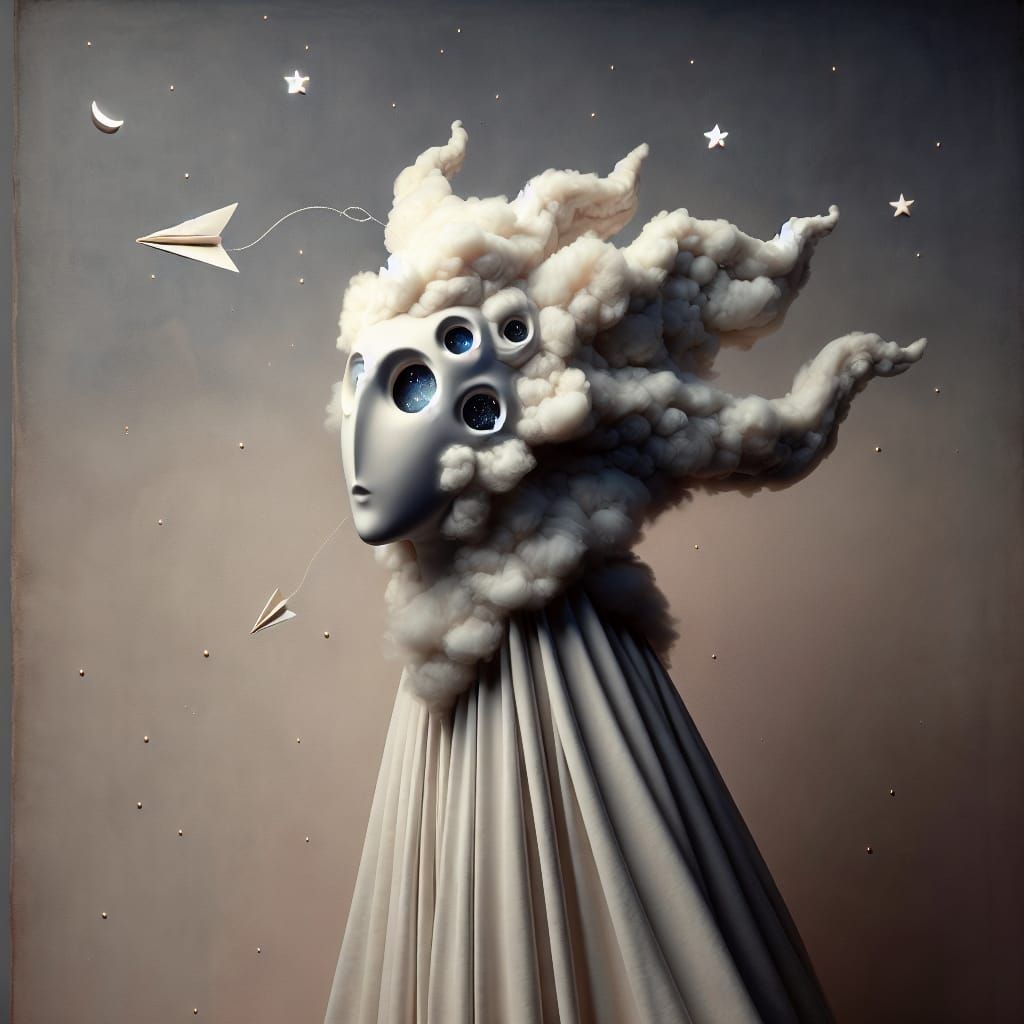 Ethereal Dreamweaver Under Starry Skies