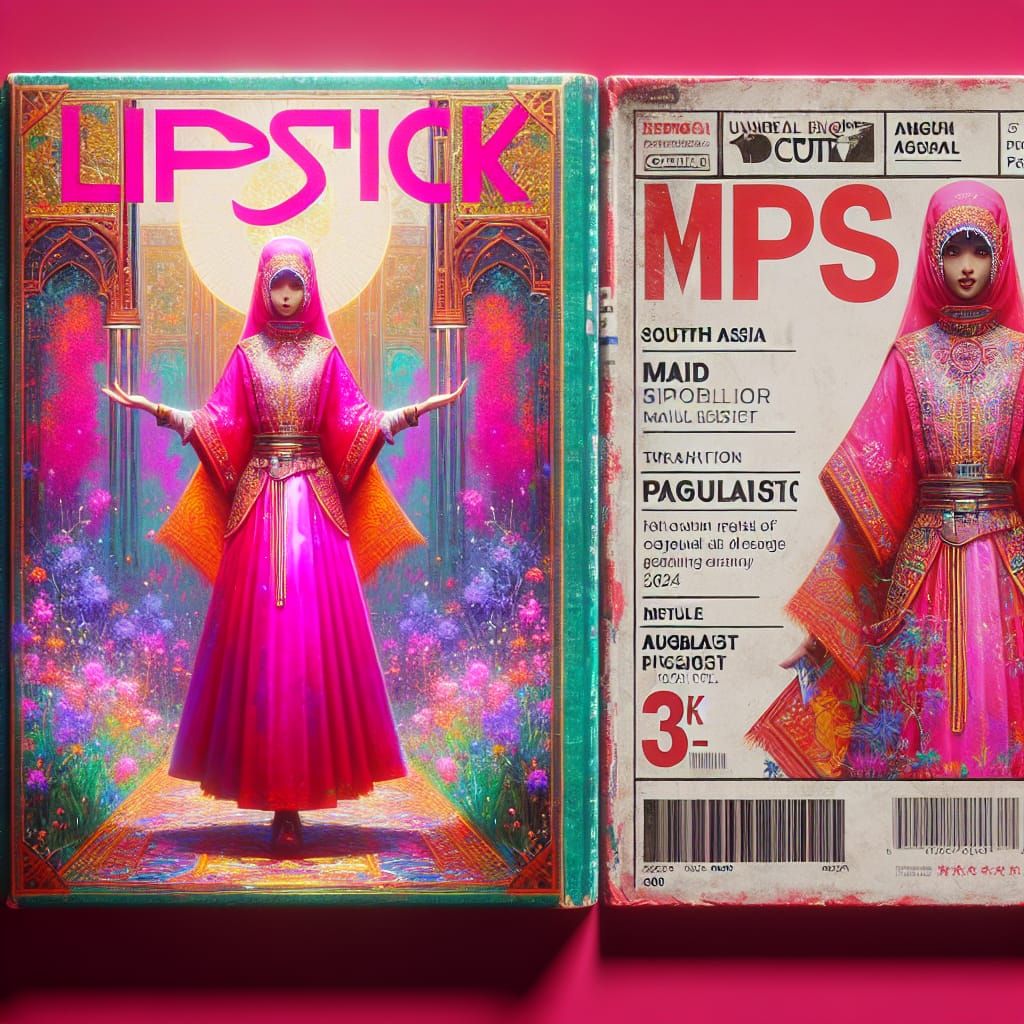 Lipstick Magazine Cover: Sissy Maid, Matte Painting Style