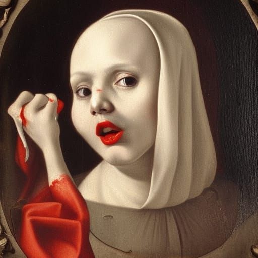 Vampire's Baroque Dilemma: A Flemish Portrait