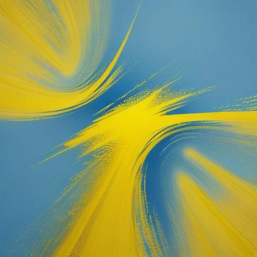 Balanced Yellow and Blue Digital Art