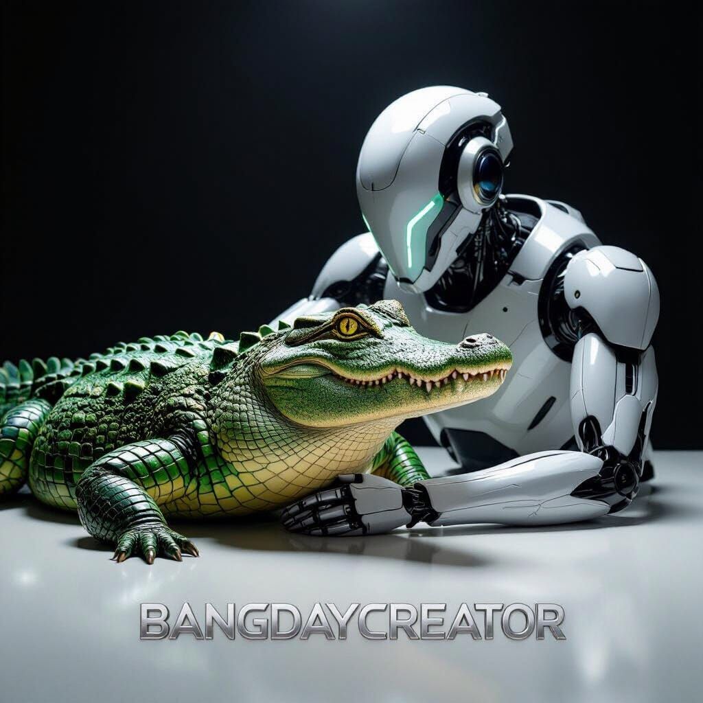 Alligator and Robot: A Sci-Fi Portrait