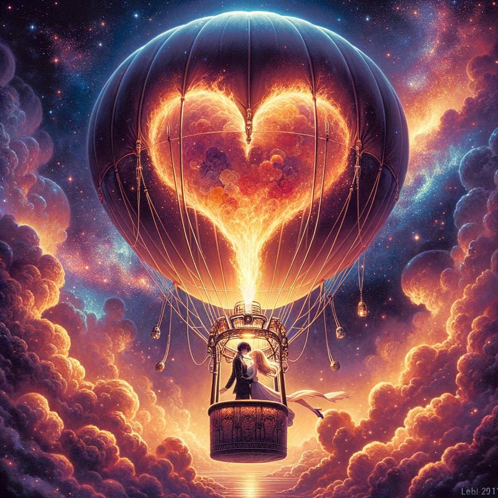 Anime Lovers in Hot Air Balloon Nebula