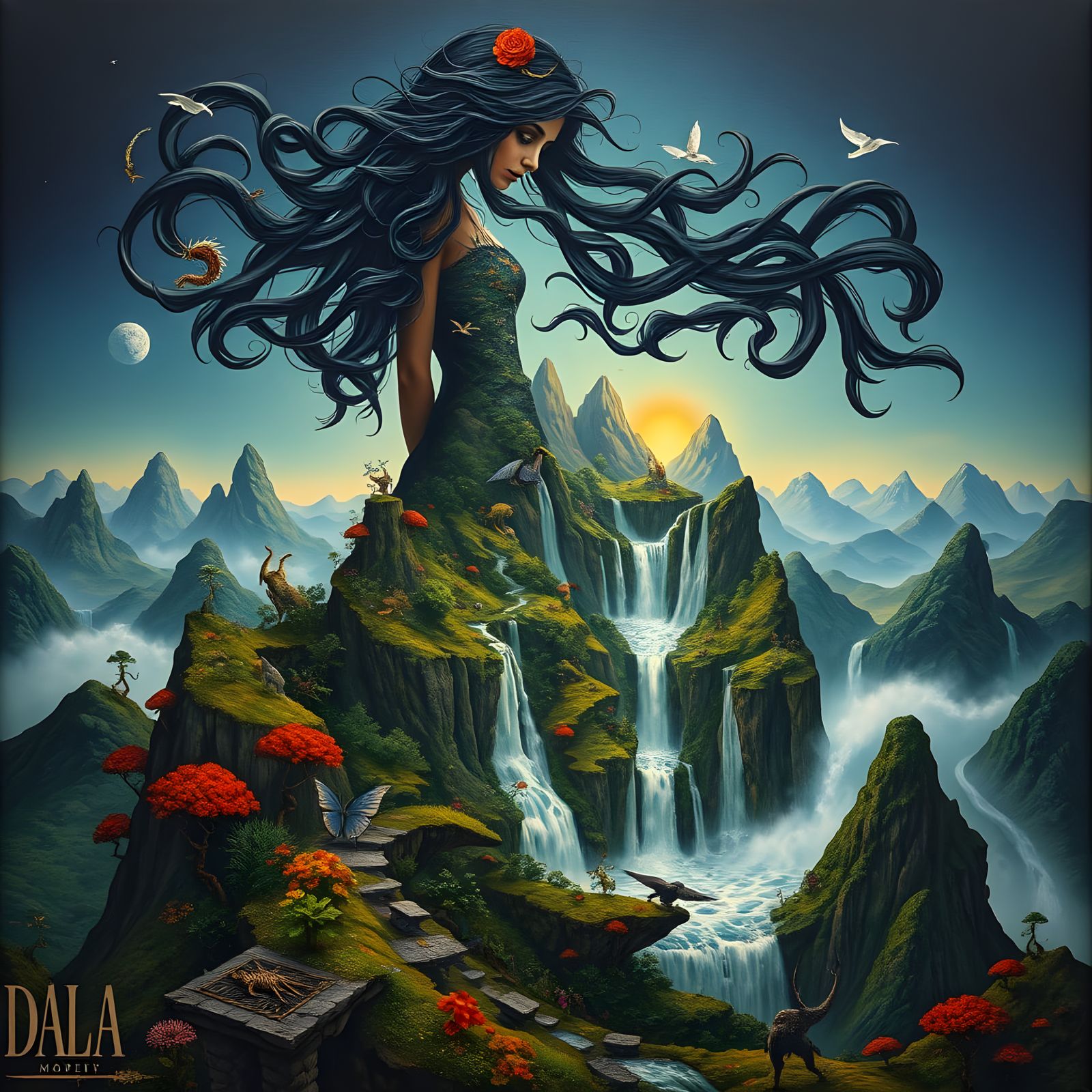 Surreal Whimsical World Born from a Woman's Hair