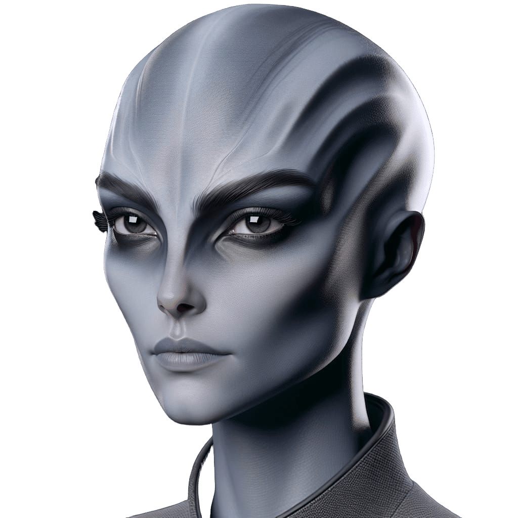 Acrim Female Alien Portrait in Digital Painting Style