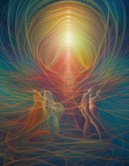 Hugs and Embraces: Warped Perspective in Rich Colors