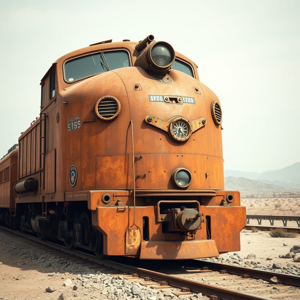 Rusty Post-Apocalyptic Bull Nose Train