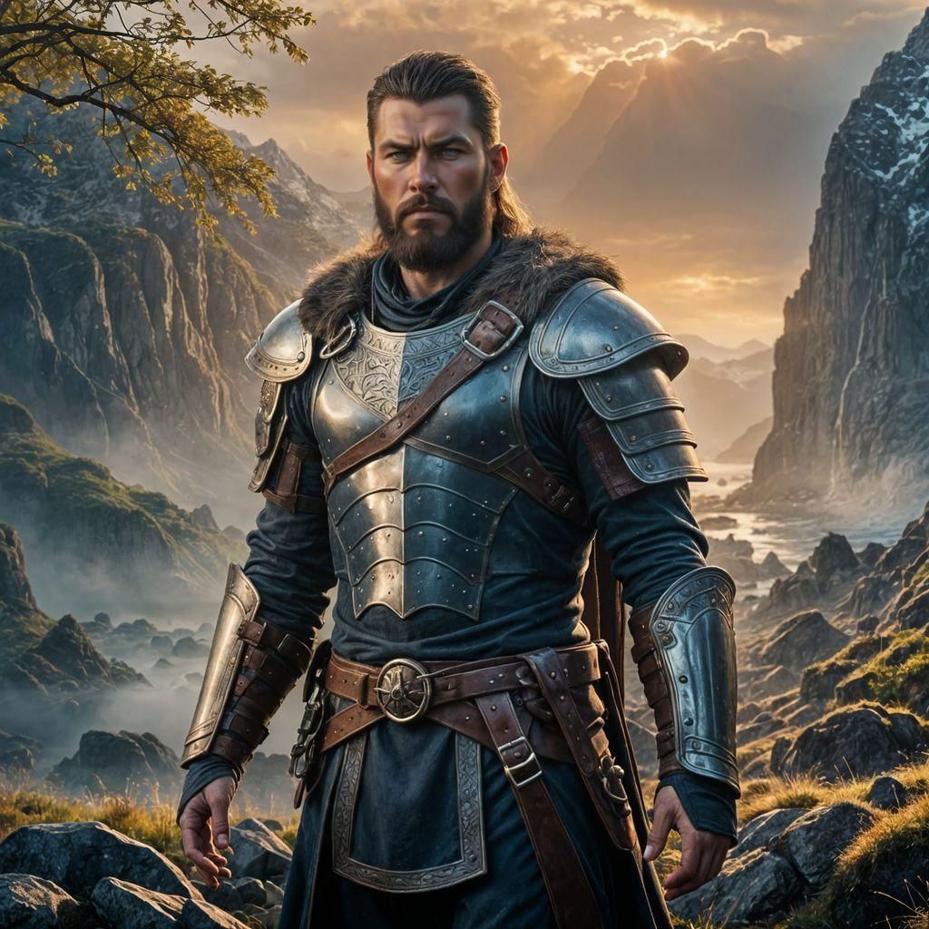 Viking Mercenary Portrait in High Fantasy Style