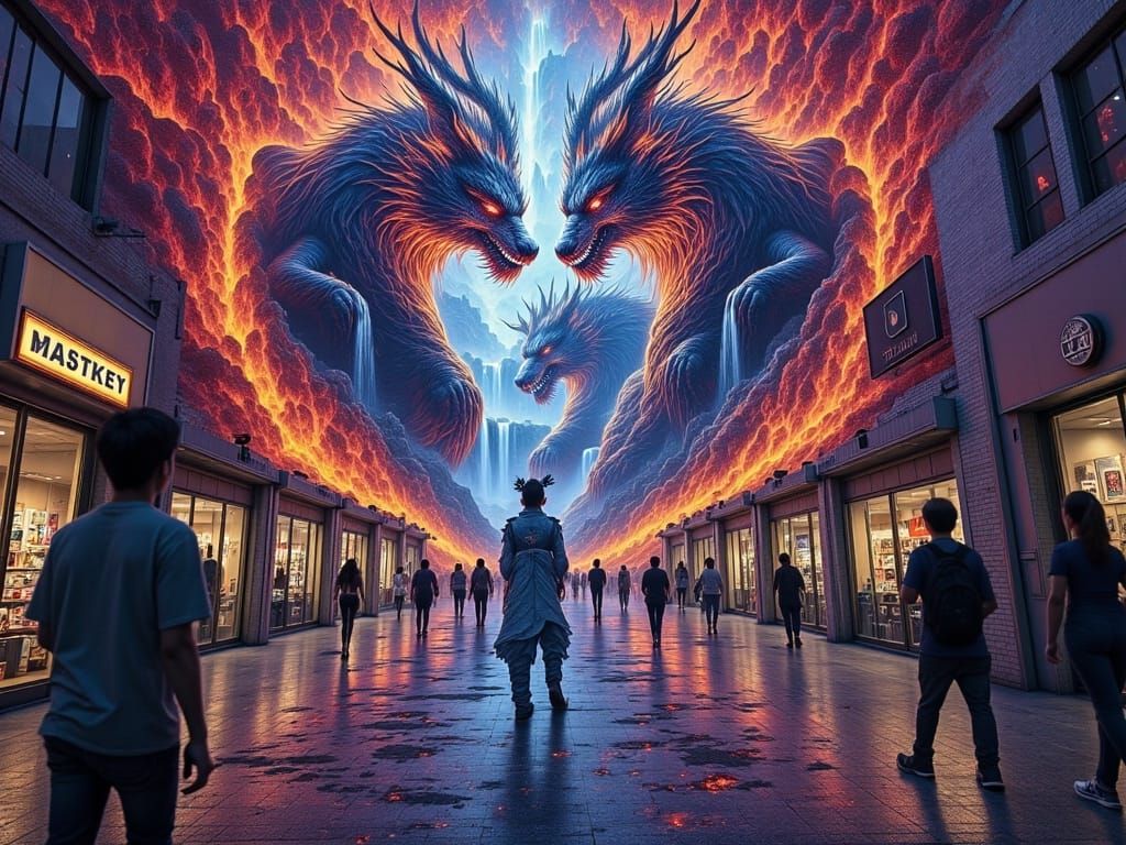 AI Generates Mysterious Fantasy Landscape