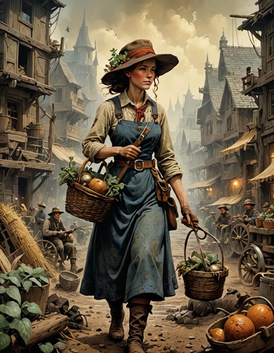 1950s Western Pioneer Woman Cover Art