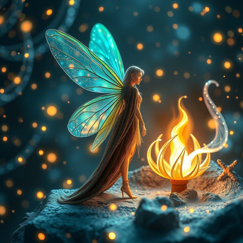 Anime Snowglobe: Iridescent Firefly in Digital 3D