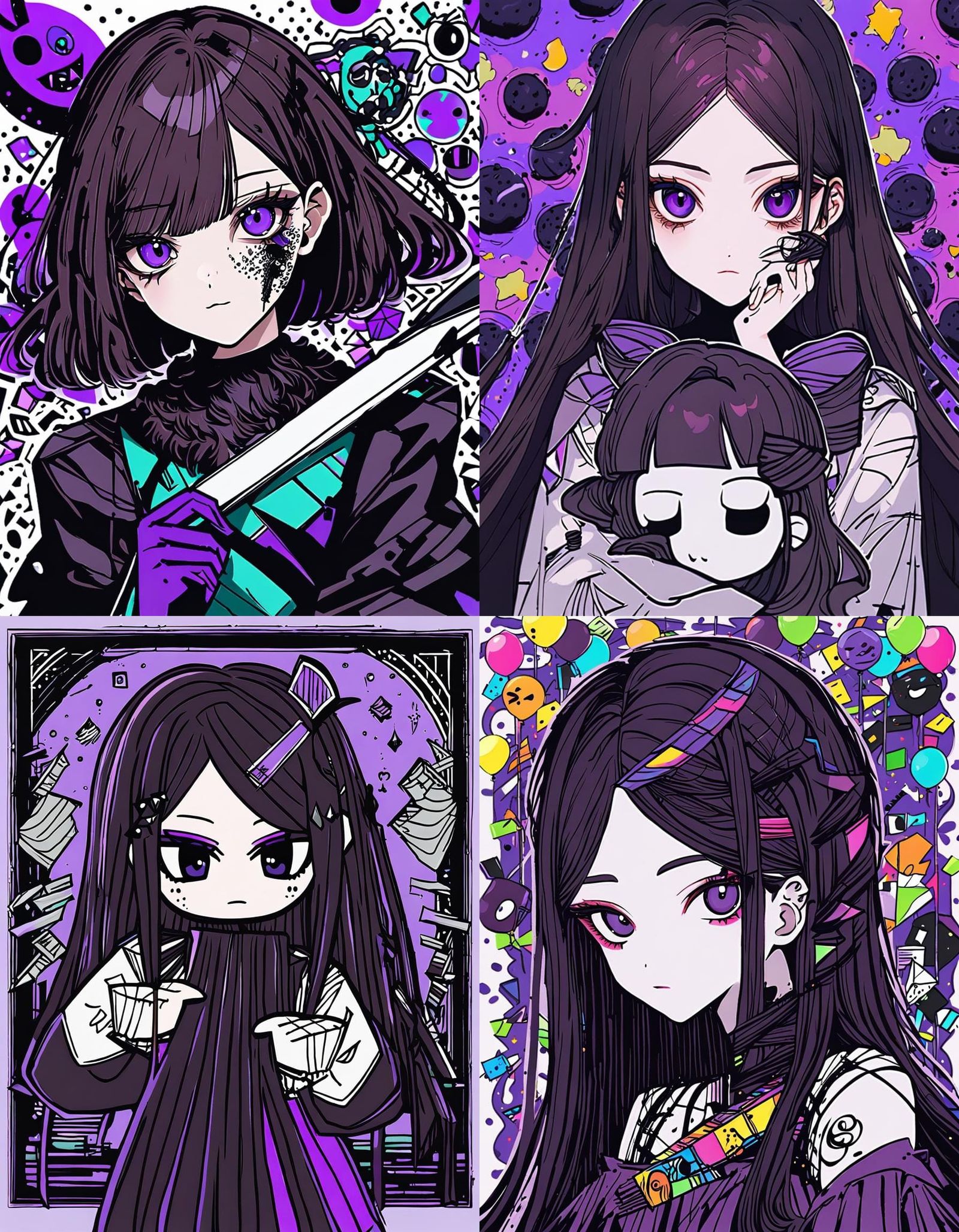 Anime Girl's Birthday Party: Sketch Art Collaboration