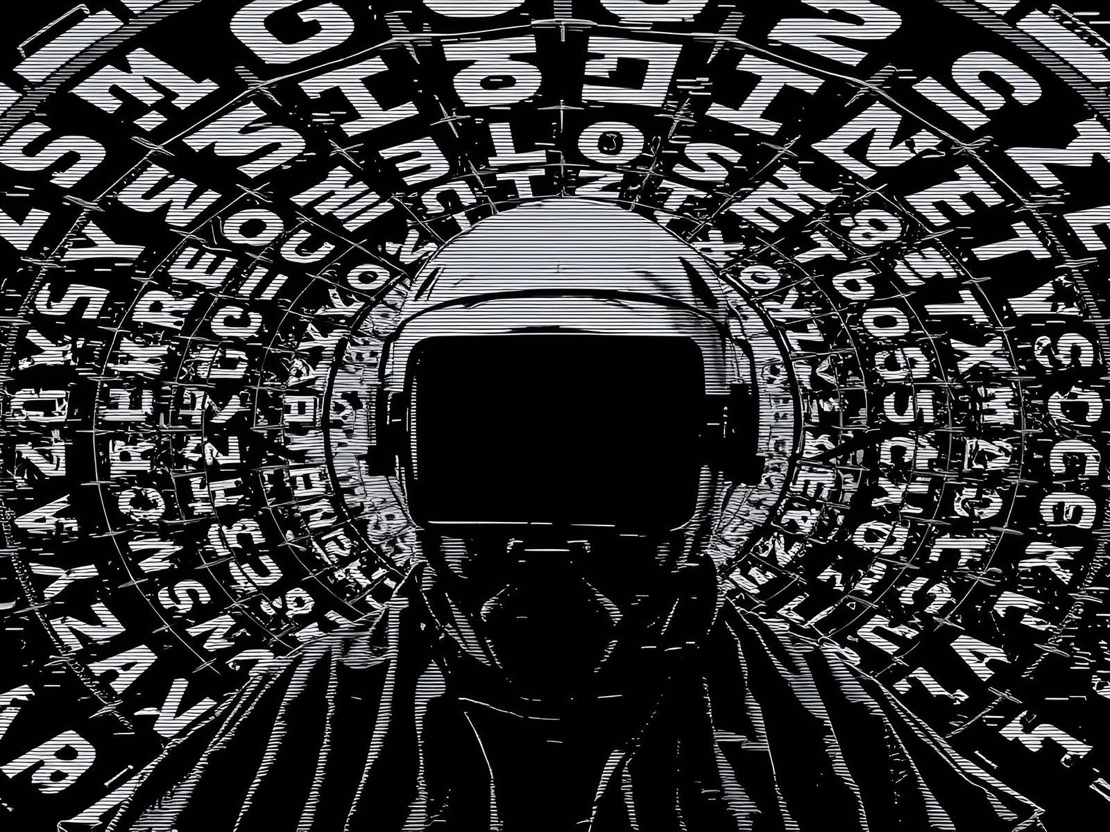 Glitch Collage Self-Destruction Art