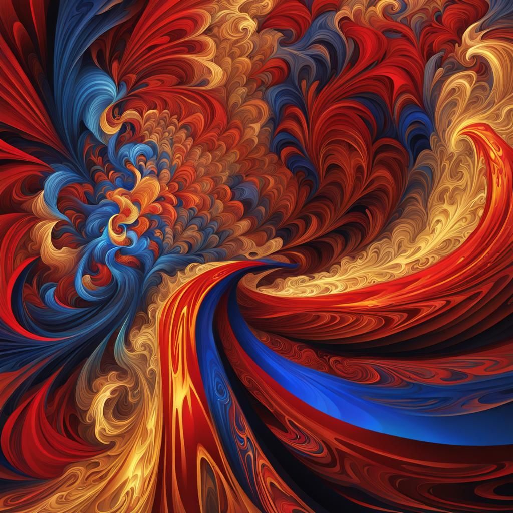 Abstract Flames: Vector Fractal Dance in 3D