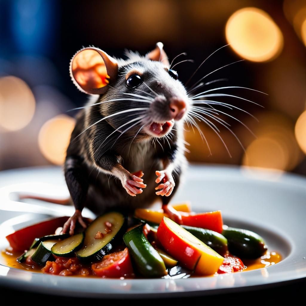 Ratatouille Dish with Rat: Professional Photography