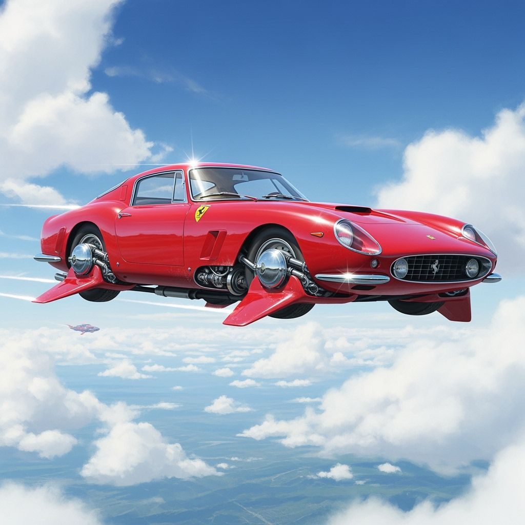 Airborne Ferrari 250 GT: Retro-Futuristic Design