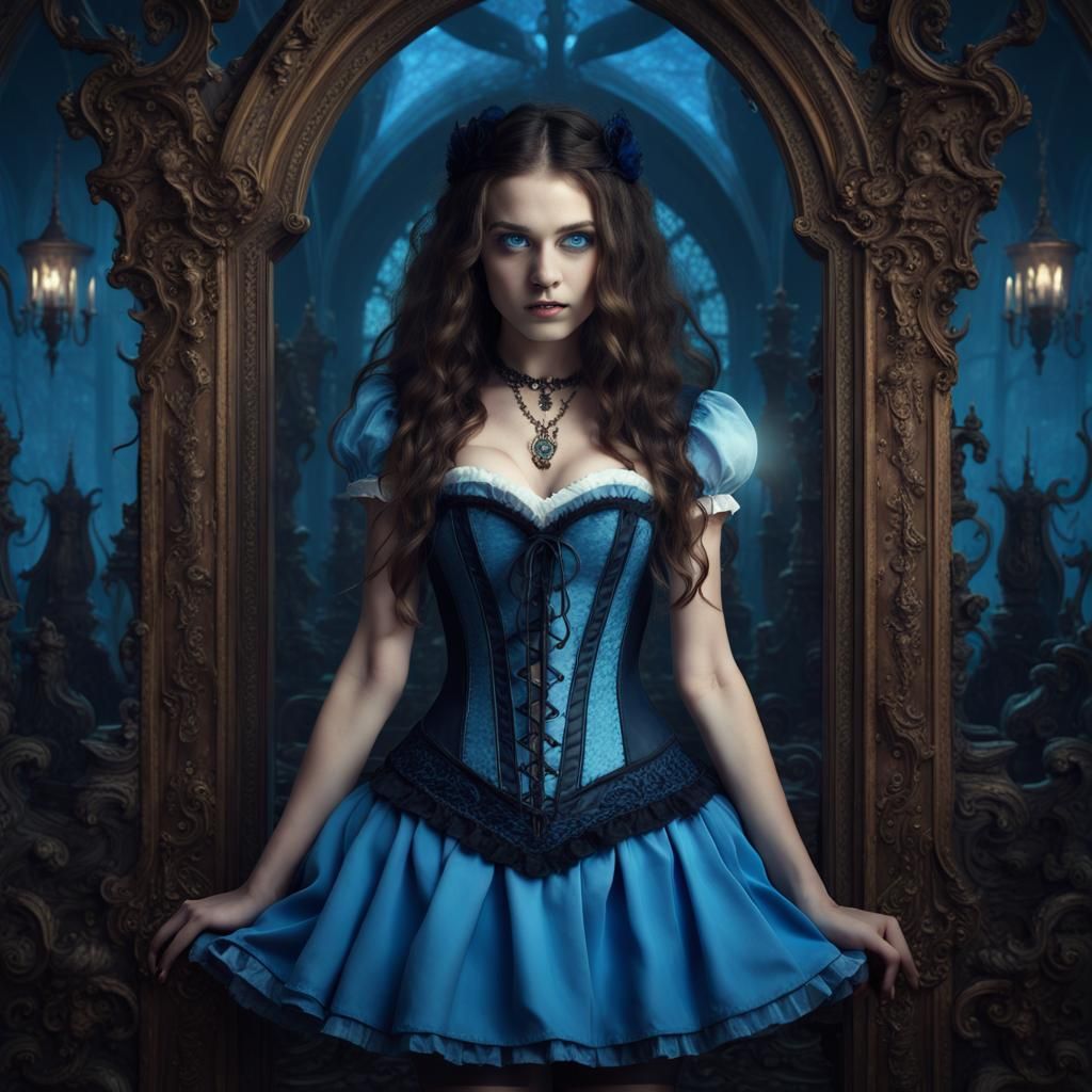 Gothic Alice in Wonderland with Haunted Look