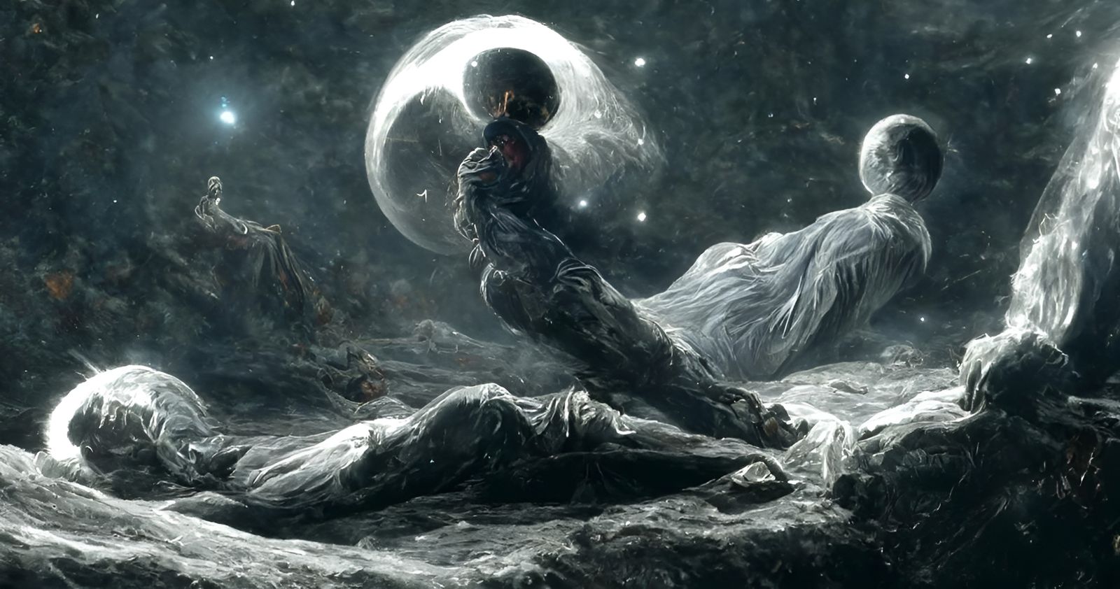 Vintage Astral Projection: Moon and Stars