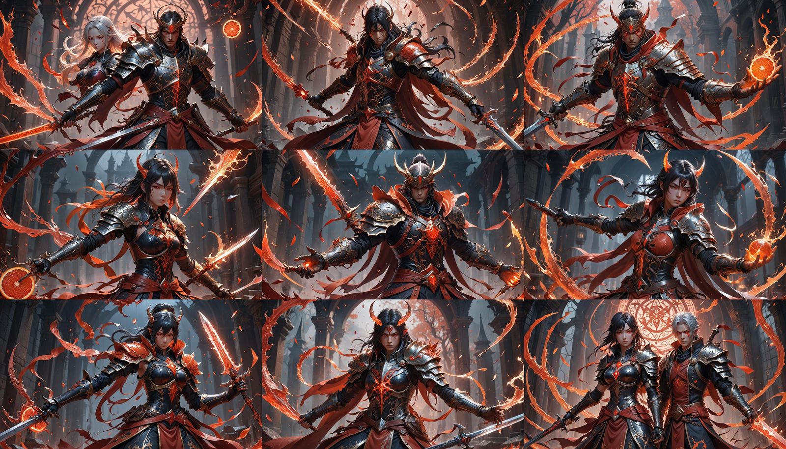 Arcane Warrior Manipulating Blood in Anime Style