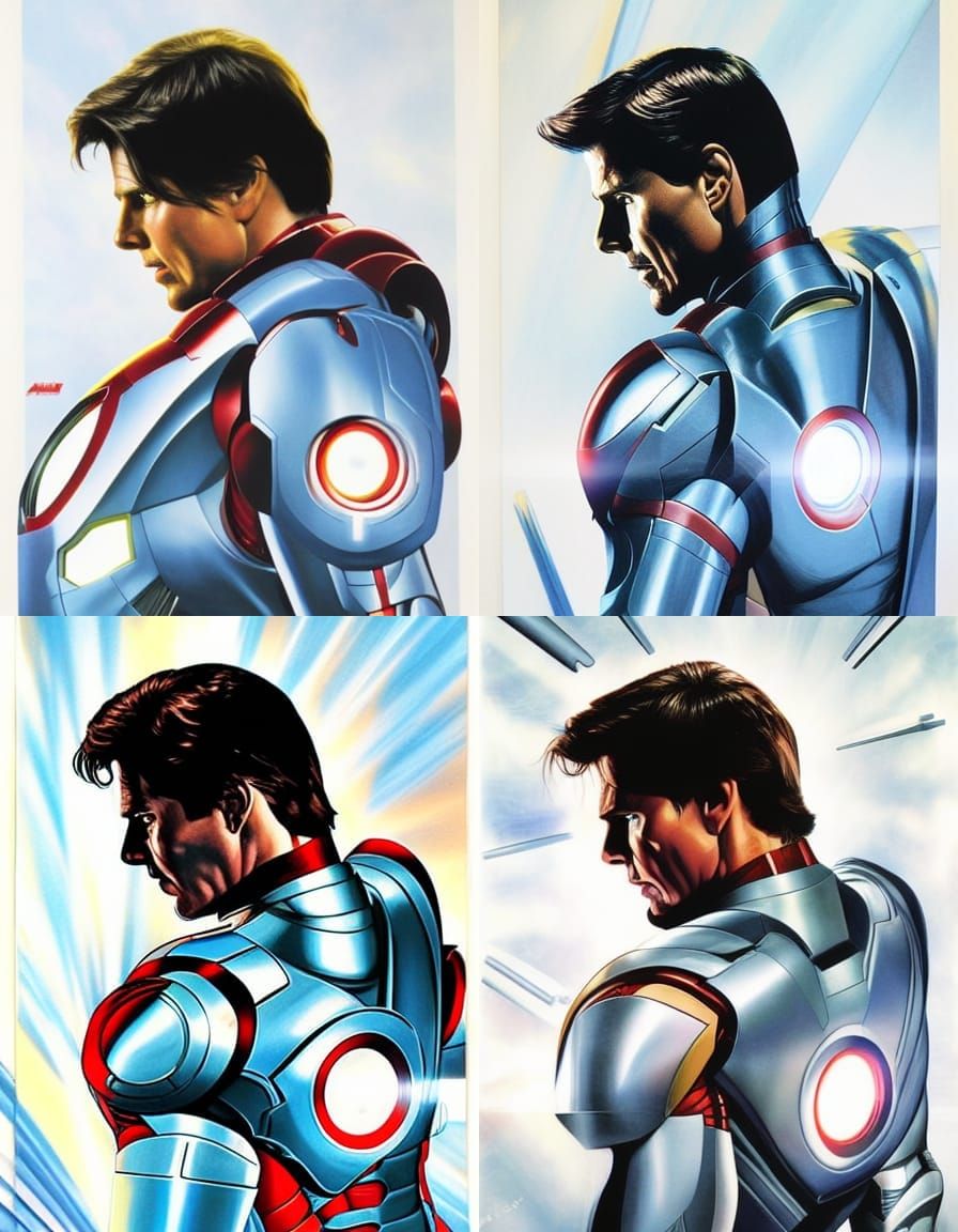 Superior Iron Man in Comic Book Style