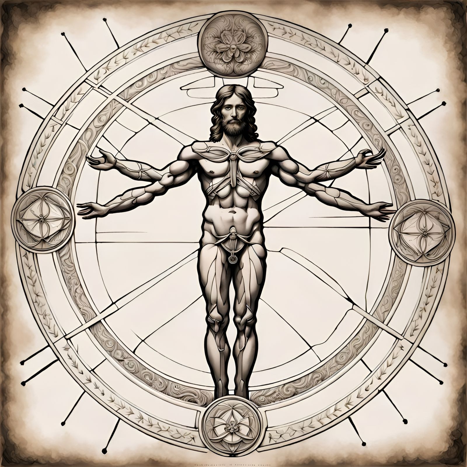 A Re-Imagining of Leonardo Da Vinci 's Vitruvian Man (Continued)