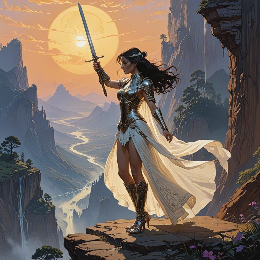 A Majestic Warrior in Silk and Steel