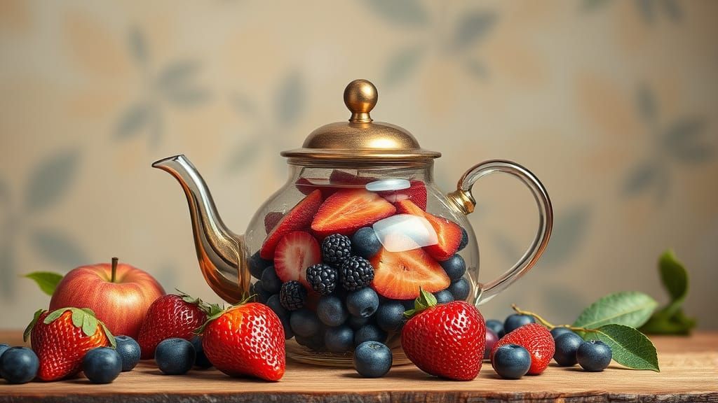 Fruit Teapot: A Whimsical Still Life