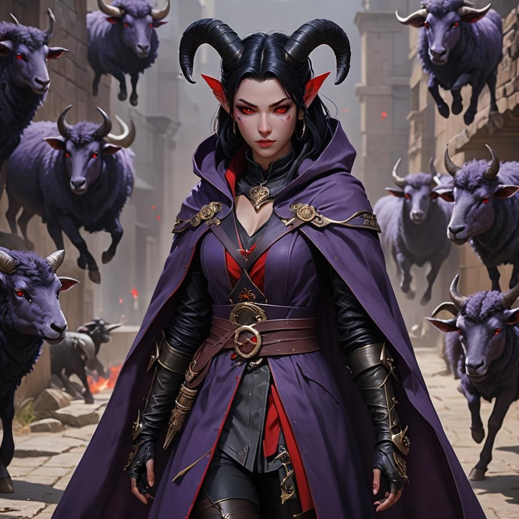 Tiefling Assassin in Anime Style 3D Art