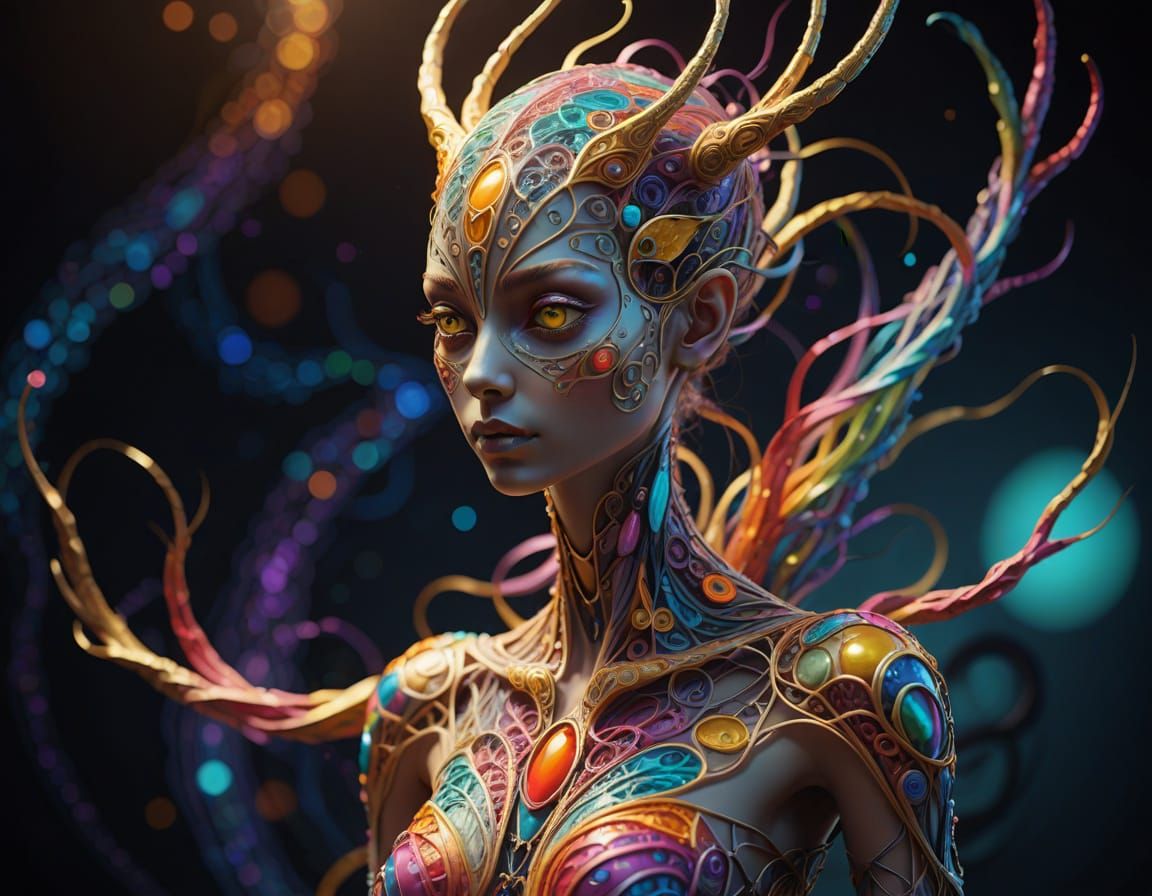 Whimsical, Hyper-Realistic Creature in a Dreamlike Dreamscap...