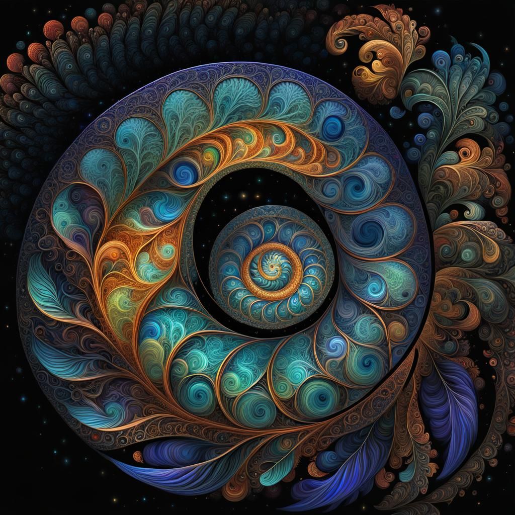 Soul Enchantment Spiraled Feathery Universe!