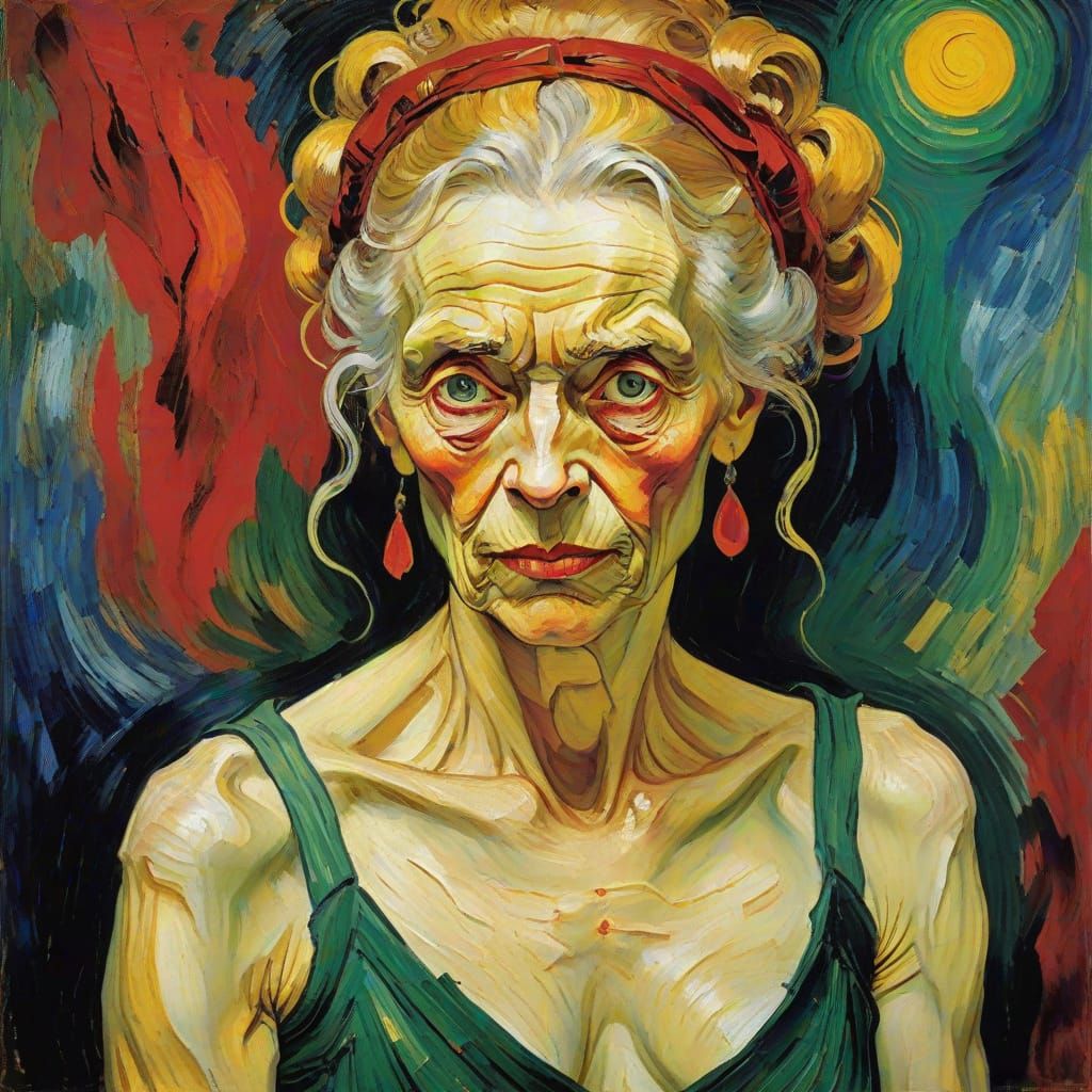 Eighty Year Old Transvestite as Empress Messalina in Neo-Exp...