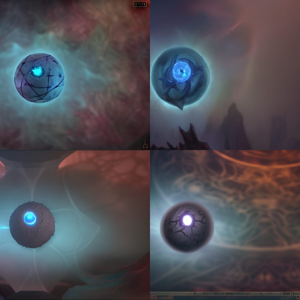 Ethereal Eldritch Horror in Contrasting Colors