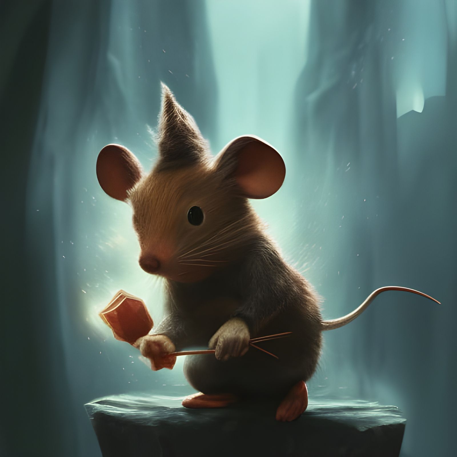 Magical Mouse Portrait in Harry Potter Style