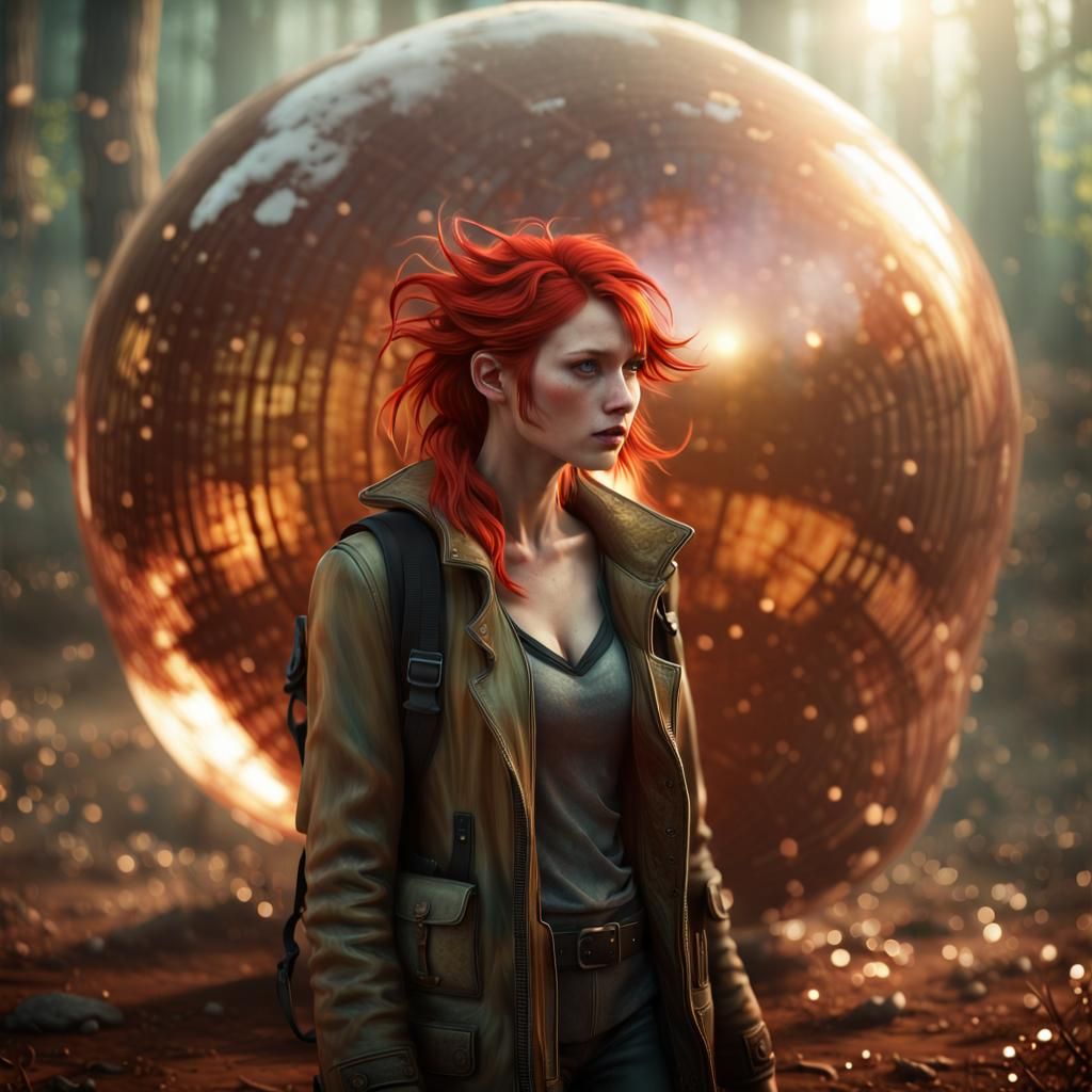 Stalker in Toxic Zone with Alien Artifacts