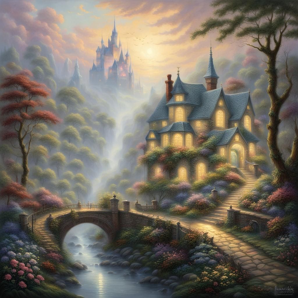 Ethereal Corridors: A Hyperdetailed Fantasy Dreamscape